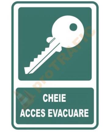 Indicator de securitate de prim ajutor "Cheie acces evacuare"